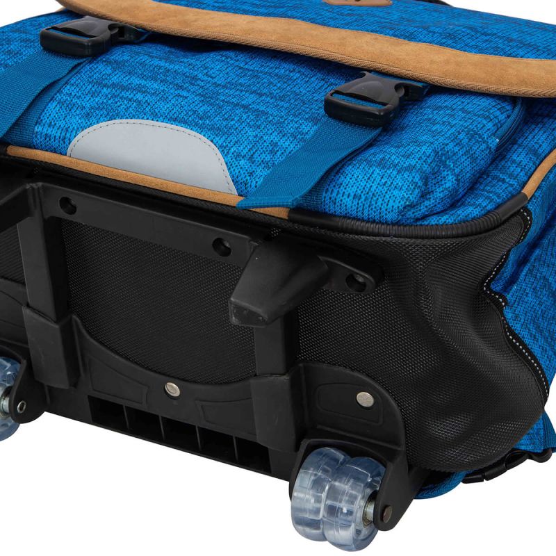 Cartable à roulettes scolaire Basic boy 41 cm Bleu