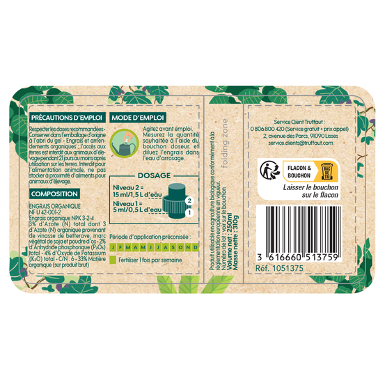 Engrais liquide Truffaut orchidées 250 ml