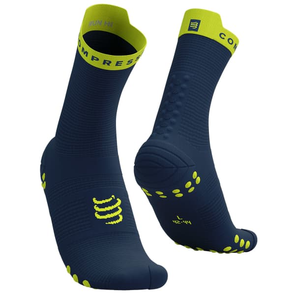 Chaussette running COMPRESSPORT PRO RACING SOCKS V4.0 RUN BLUES/GREEN SHEEN