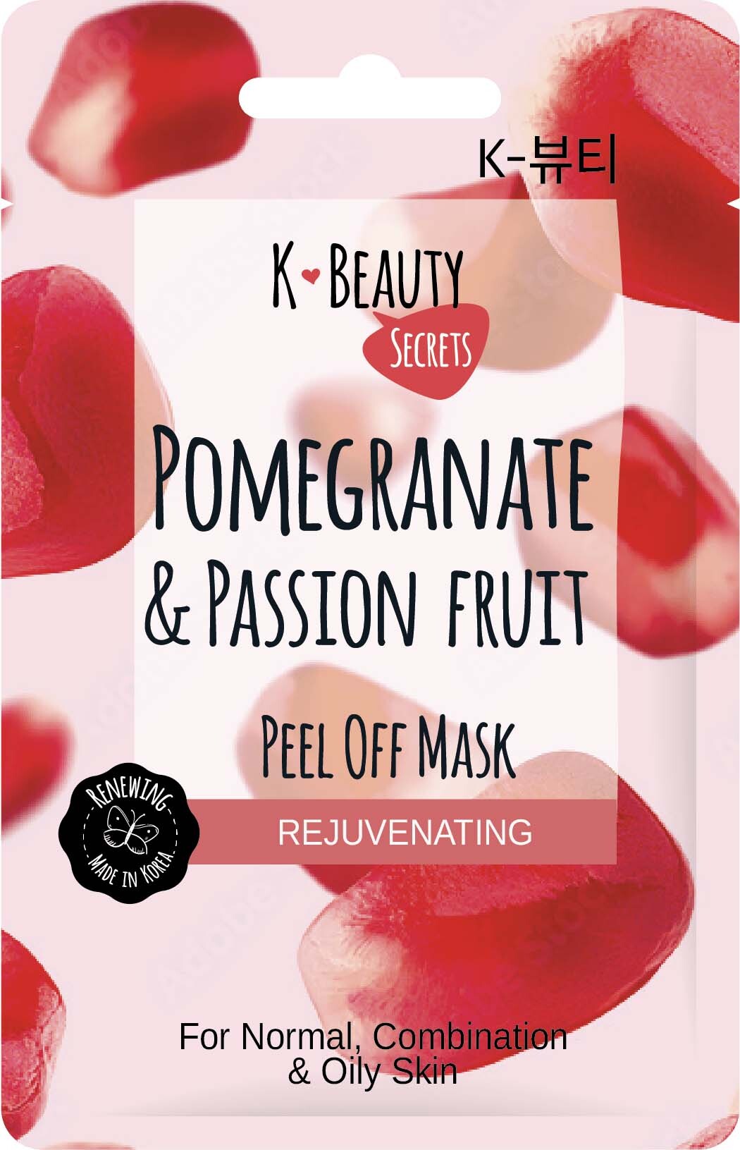 K-Beauty Secrets Pomegranate & Passion Fruit Peel Off Mask