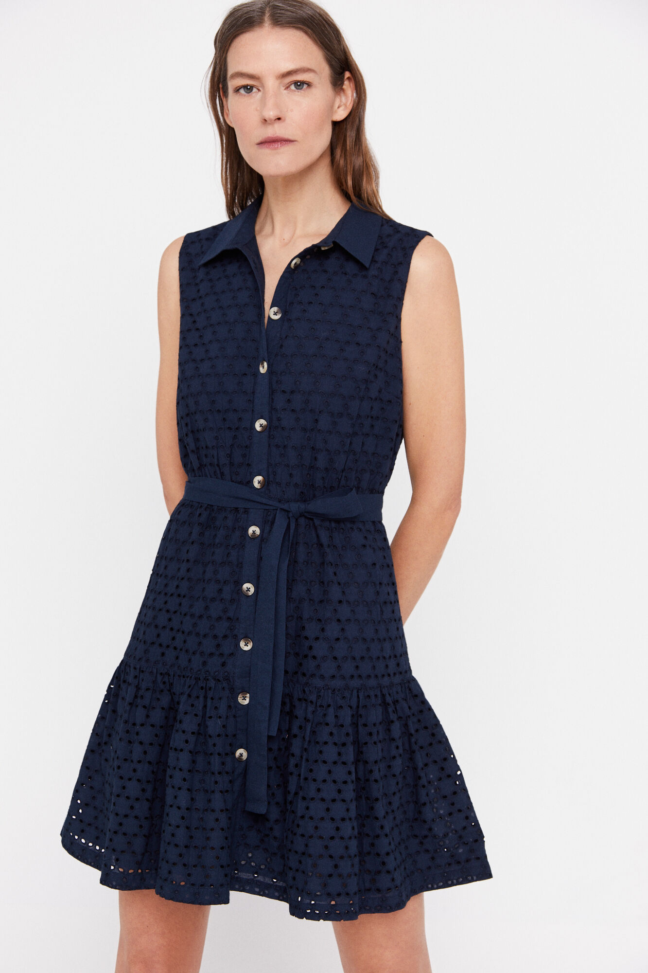 Vestido camisa Schiffly - Estampa azul