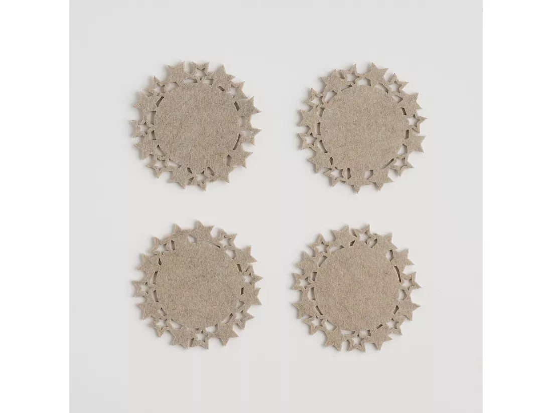 Ensemble De Sous-Verres Pour Tasse Stille Beige Moyen 12.3
