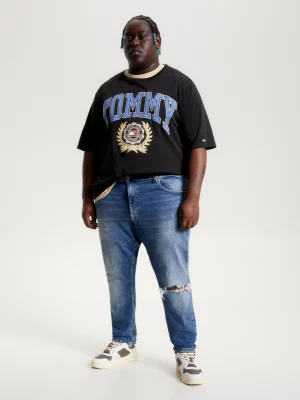Calça jeans Plus Austin Slim Tapered Distressed