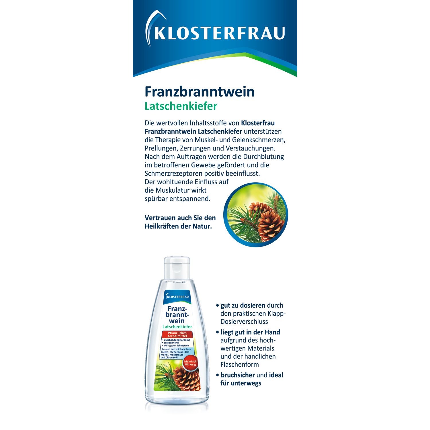 KLOSTERFRAU Mobilind Franzbranntwein Latschenkiefer