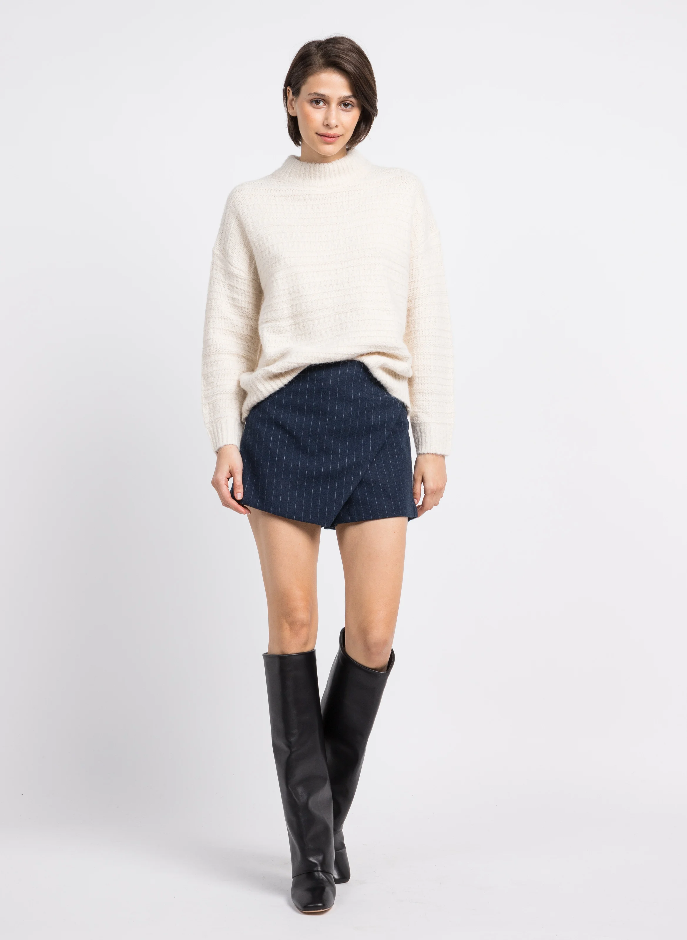 NOLAN - Bottes en cuir de veau| Noir