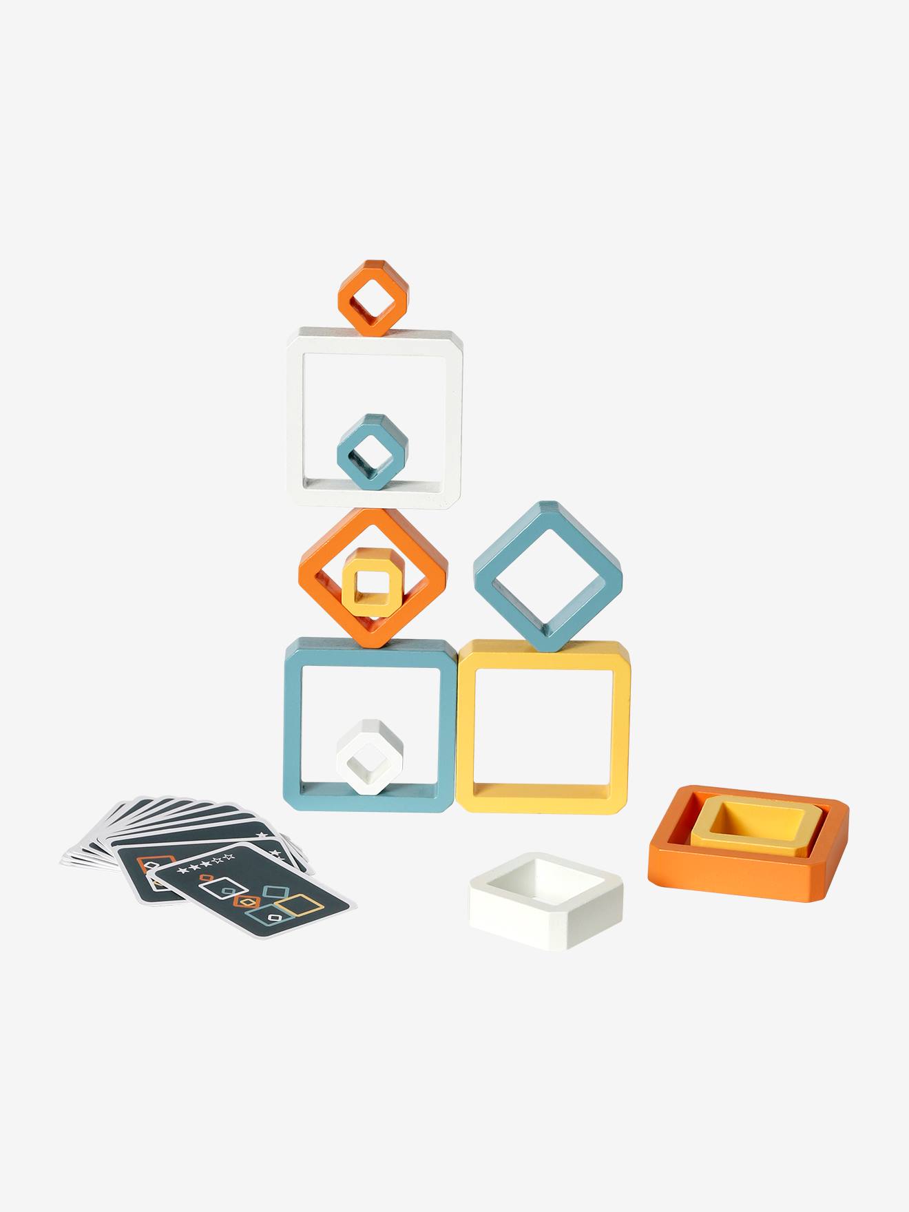 Jogo de equilíbrio de cubo de madeira com certificação laranja