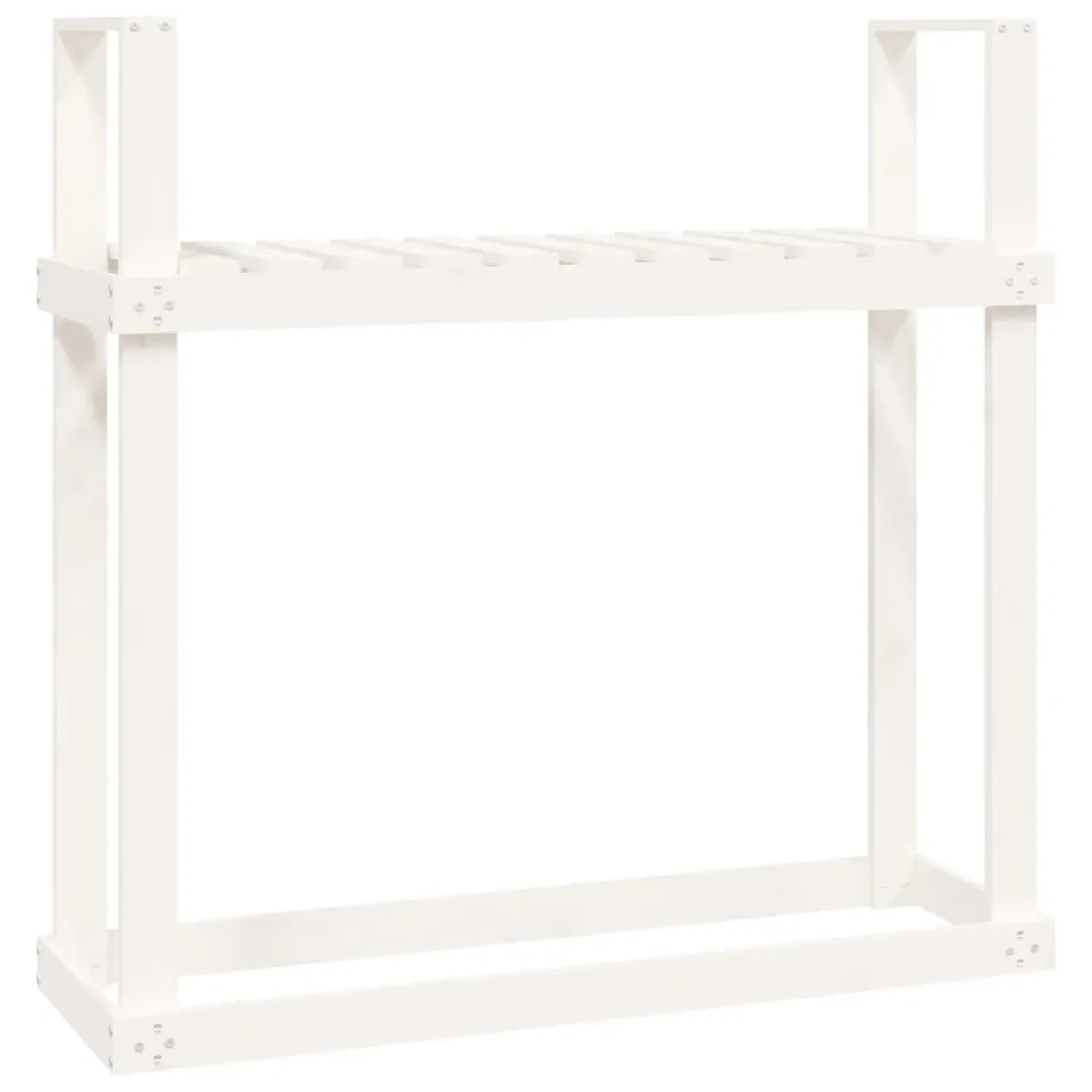 VidaXL Support Bois Chauffage Blanc