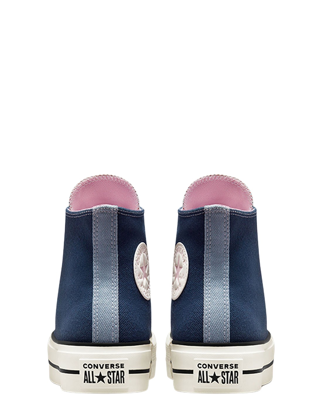 converse sneakers compensées montantes femme ctas lift hi bleu blanc rose