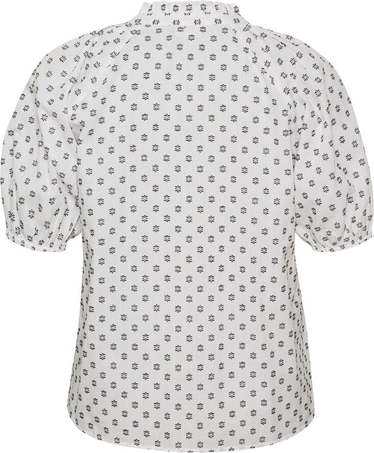 Kaffe Curve KClanni Blouse Offwhite / black dobby