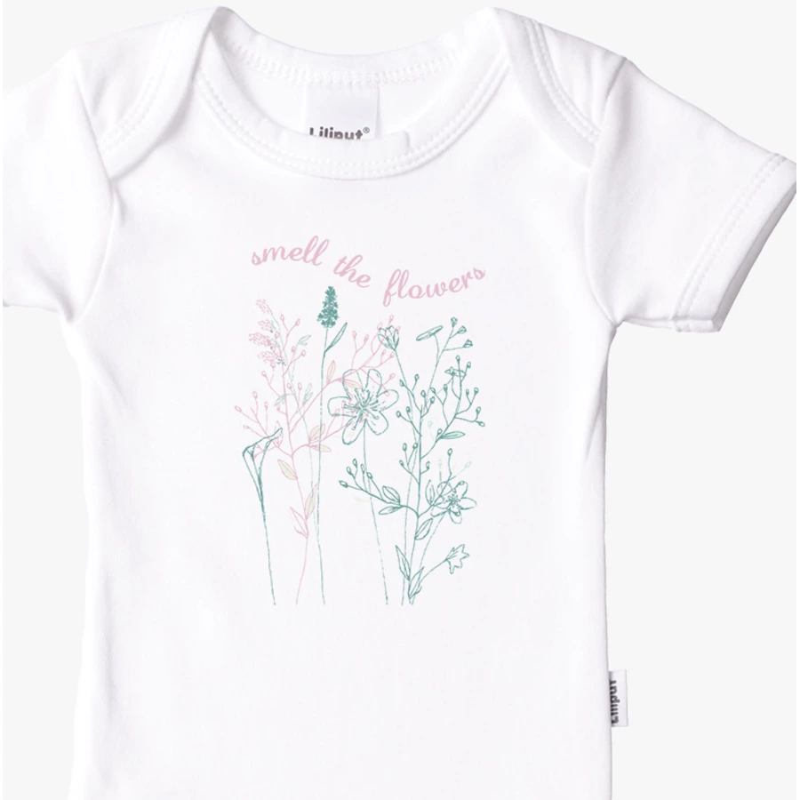 Liliput Kurzarm-Bodys 2er-Set rosa und weiß