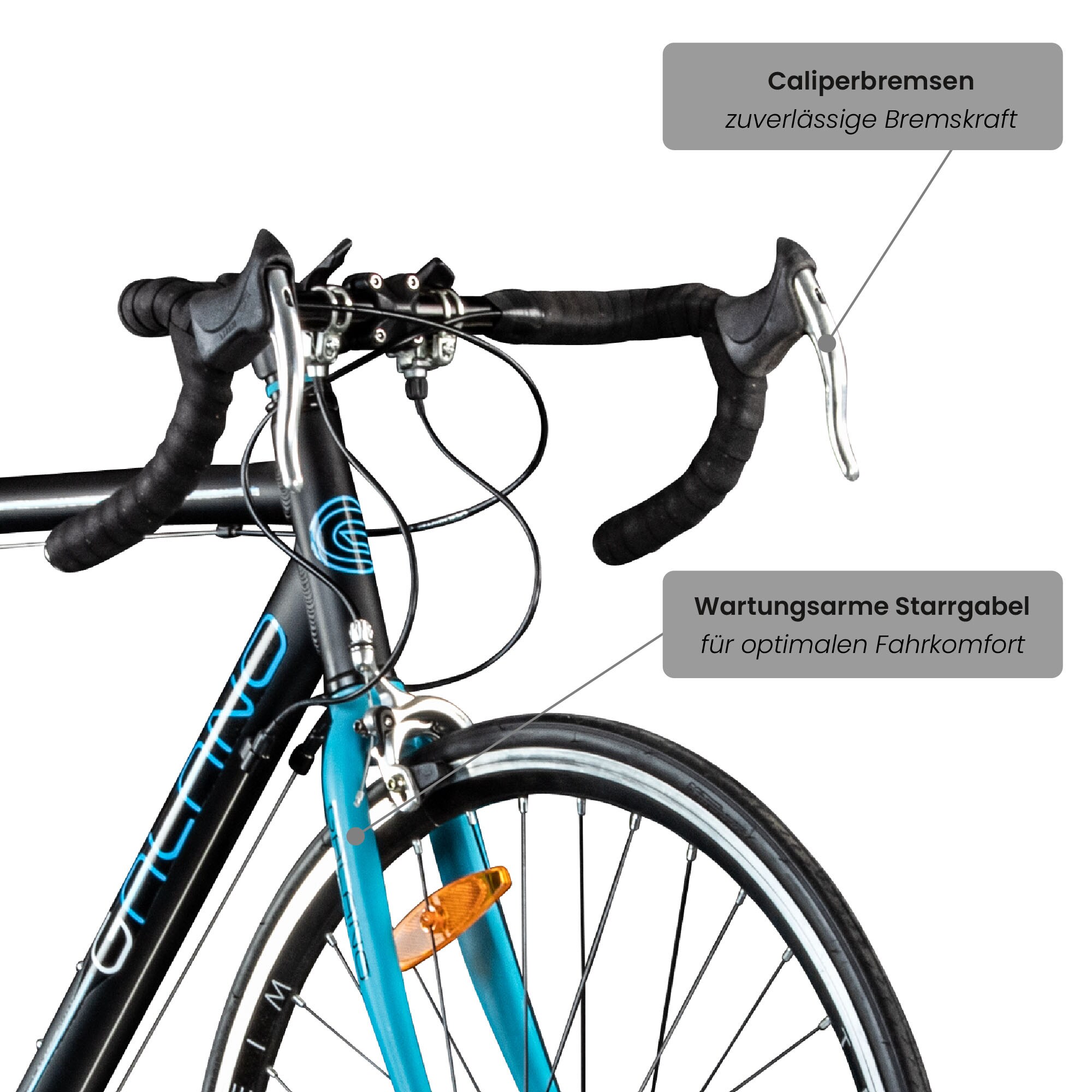 Galano Giro D'Italia Rennrad 28 Zoll Damen Herren 155 - 195 cm Fahrrad 14 Gänge Fitnessrad