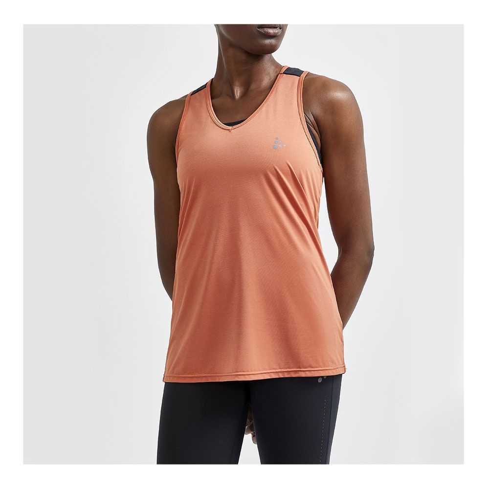 Craft ADV CHARGE PERFORATED - Débardeur Femme terracot/black