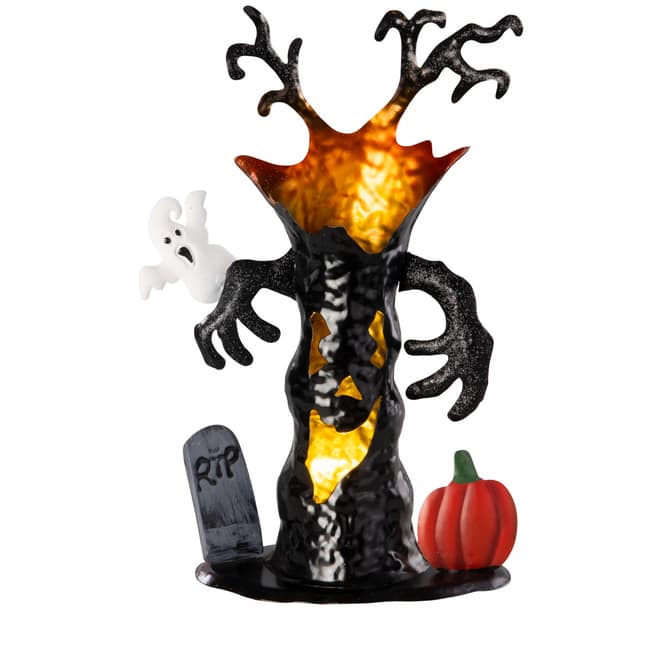 Gruselbaum mit LED - ca. 18 x 10,5 x 31 cm