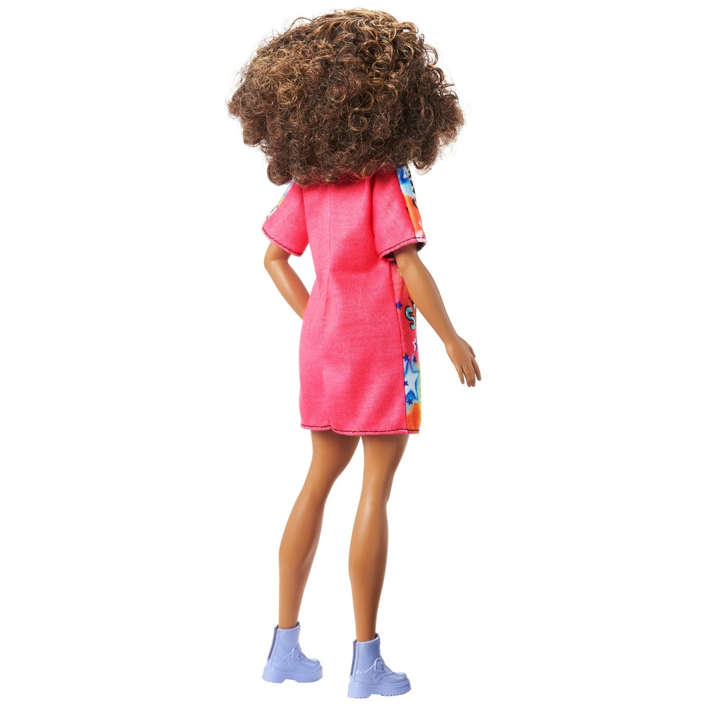 Barbie Fashionistas Puppe 201 im Graffiti-Print-Hemdkleid