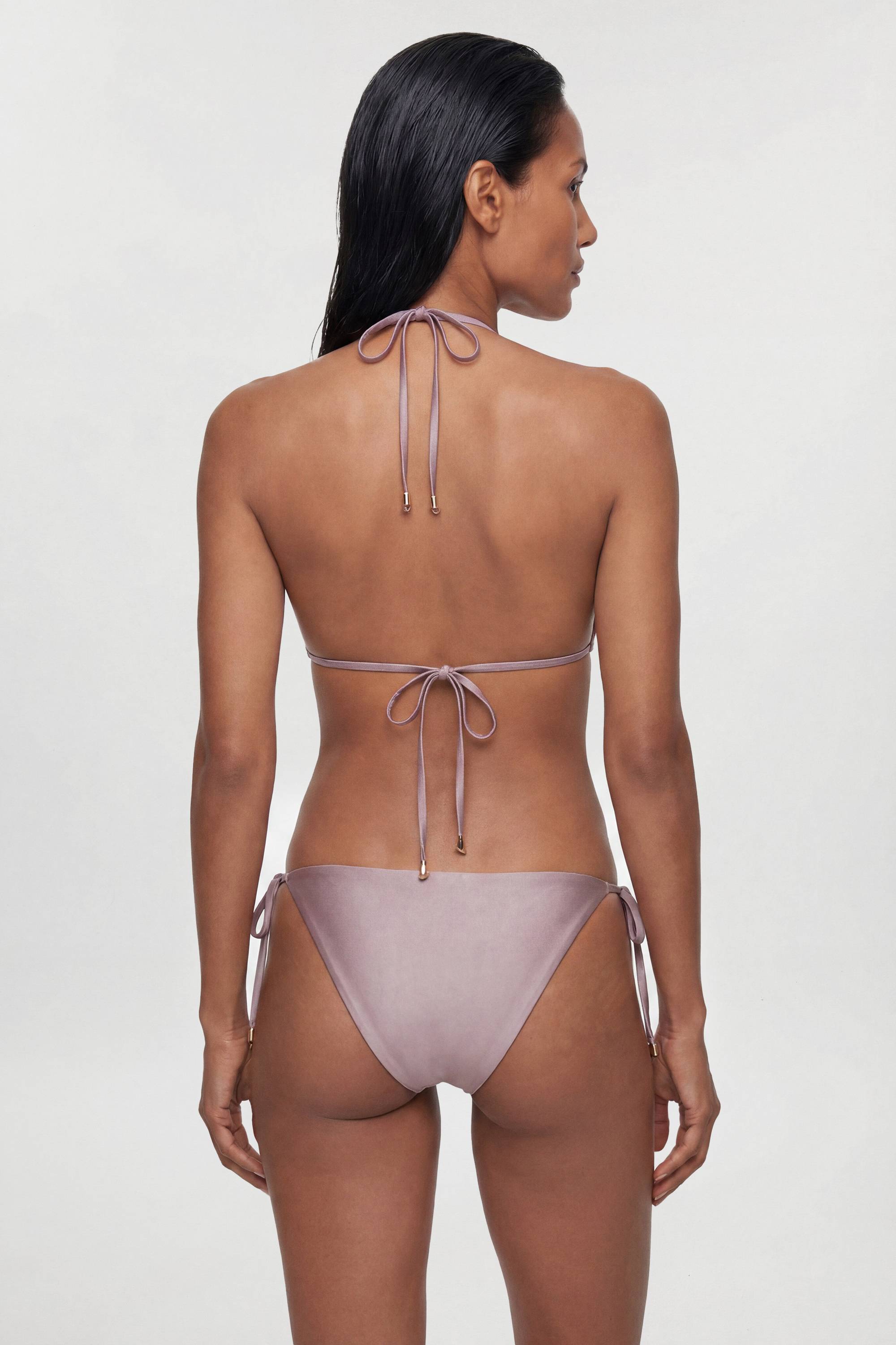 KarenMillen Haut De Bikini Métallisé Avec Détail De Perles