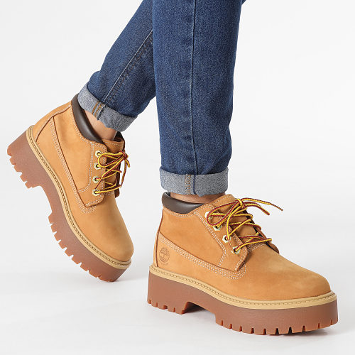 Boots Femme Heritage Platform Waterproof Chukka Wheat Nubuck A5RF9 Stone Street