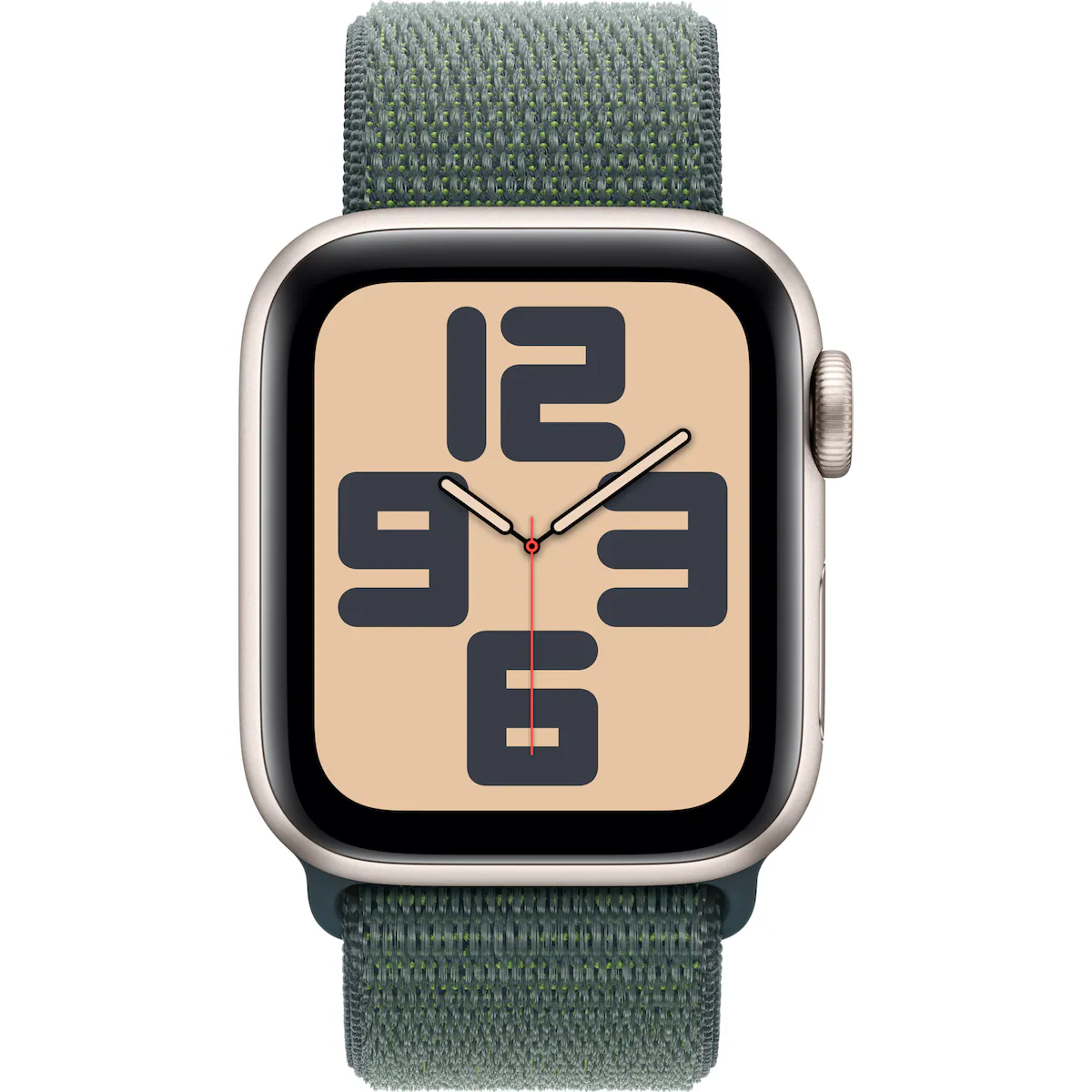 Apple Watch SE 2nd Gen 44mm GPS (Stjerneskinn Alu/Tjerngrønn sport loop)