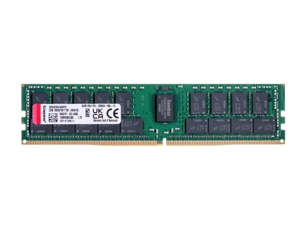 Kingston Server Premier - DDR4 - modul - 64 GB - DIMM 288-PIN - 3200 MHz / PC4-25600 - CL22 - 1.2 V - registreret med paritet - ECC