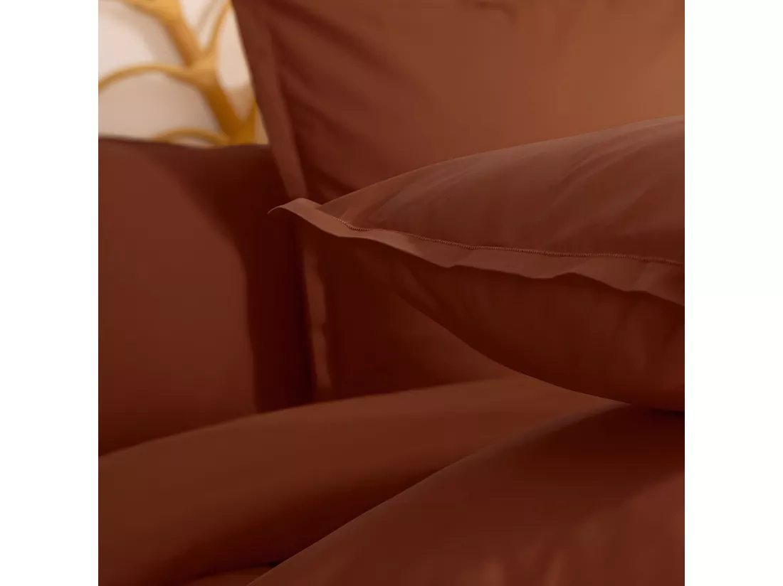 Taie d'oreiller en Coton Terracotta 63 x 63 cm