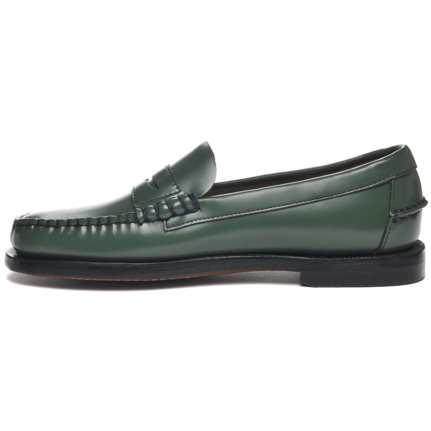CLASSIC DAN PIGMENT GREEN MOCASSIN-Mocassin pour femme en cuir brossé