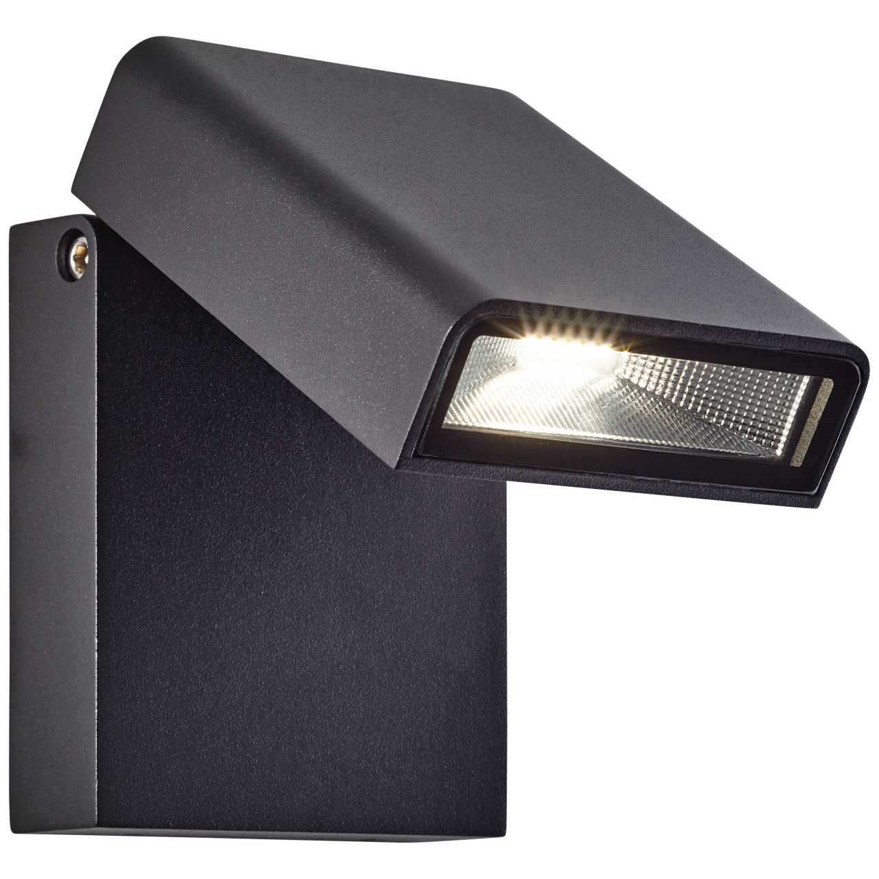 BRILLIANT Lampe Toya LED Außenwandstrahler schwarz | 1x 7W LED integriert, 736lm, 4200K | IP-Schutzart: 44 - spritzwassergeschützt | Kopf schwenkbar