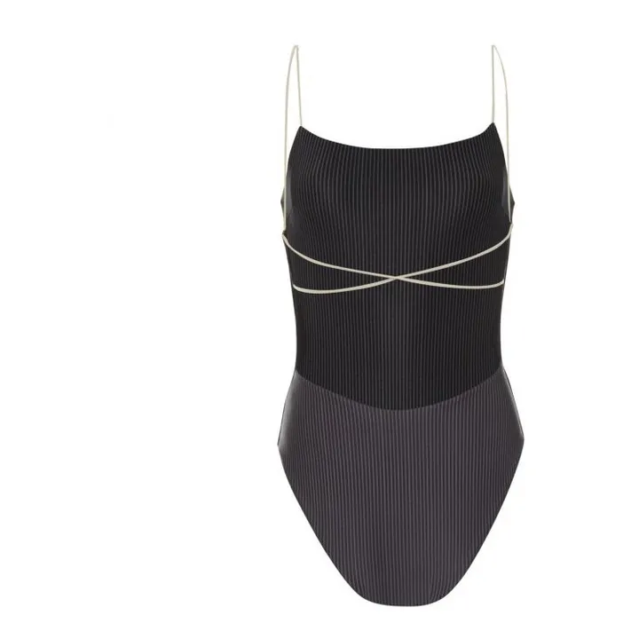 Ziah Maillot 1 pièce Rayures | Noir