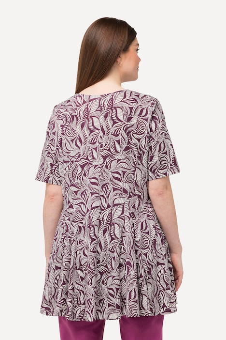 Longshirt, Tunika-Ausschnitt, Halbarm, Biobaumwolle