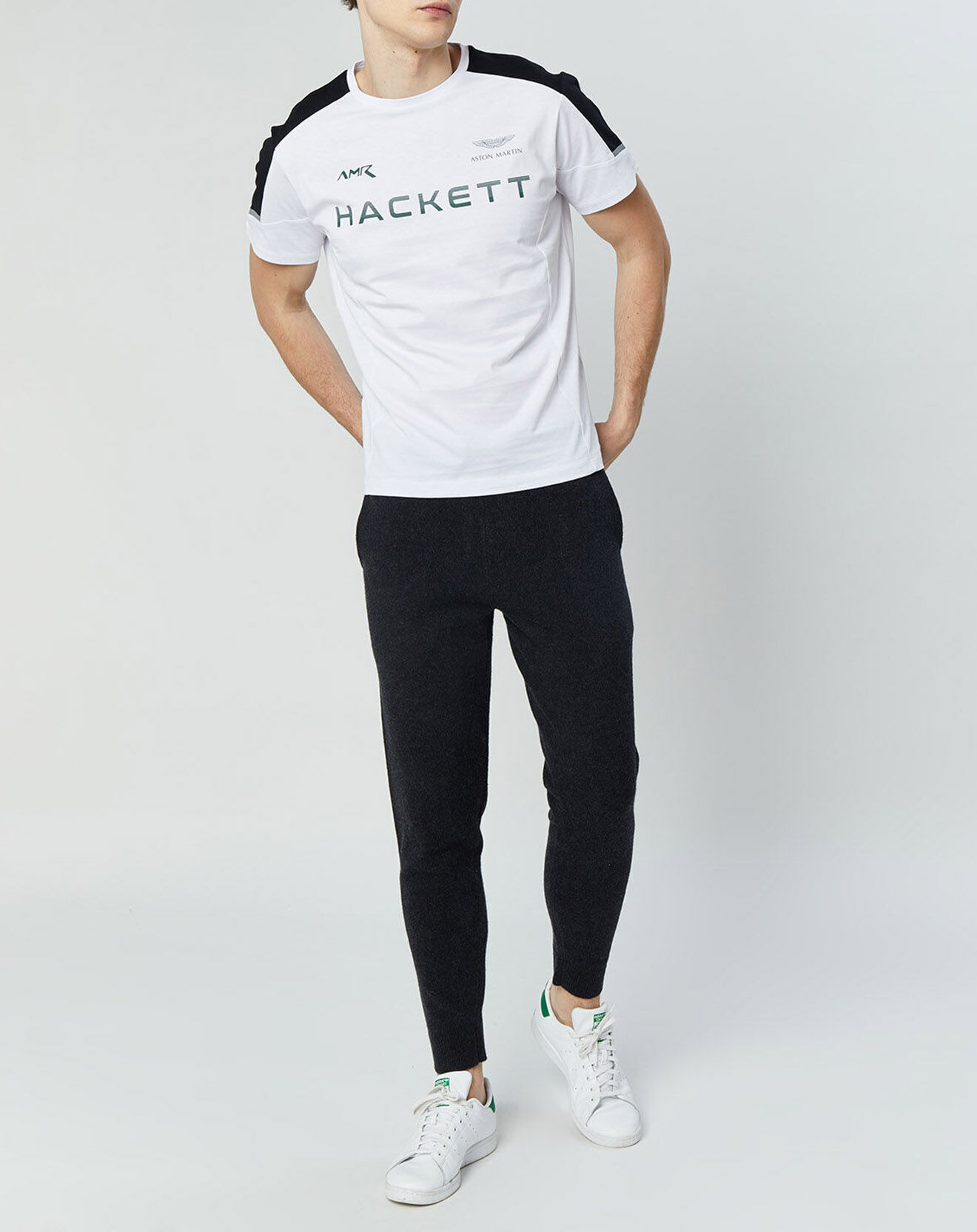 Hackett London T-Shirt Raglan Aston Martin Racing blanc