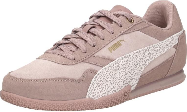 Puma Bella Donna Topcat suede leren sneakers oudroze wit