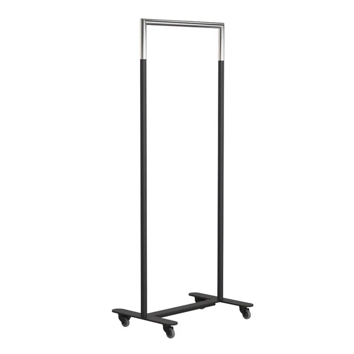 Frost - Bukto Kleiderständer mit Rollen 60 cm, Edelstahl poliert / schwarz