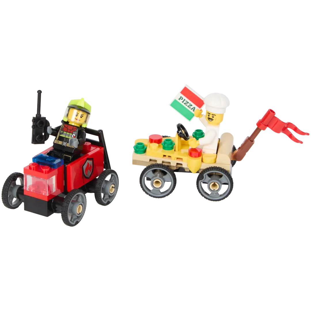 LEGO City pizzabestelwagen en brandweerauto LEGO-nr. 60458