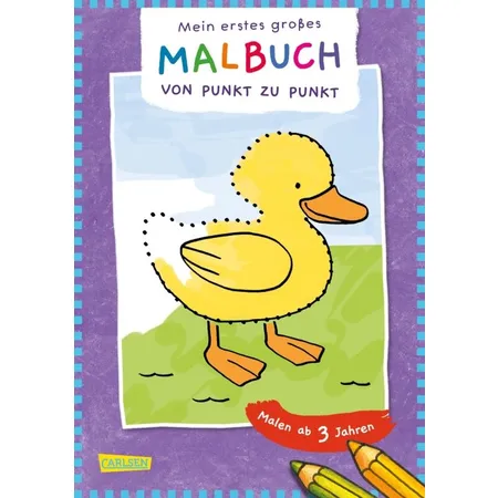 Carlsen Verlag Ausmalbilder für Kita-Kinder: Mein erstes großes Malbuch: Punkt zu Punkt
