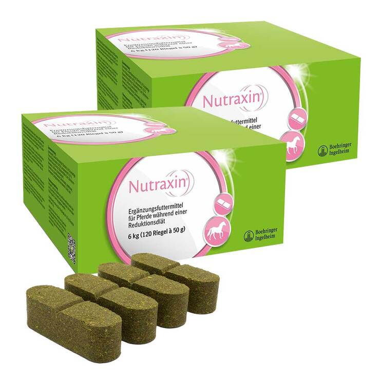 Nutraxin Ergänzungsfuttermittel Riegel für Pferde, 2x120x50 g