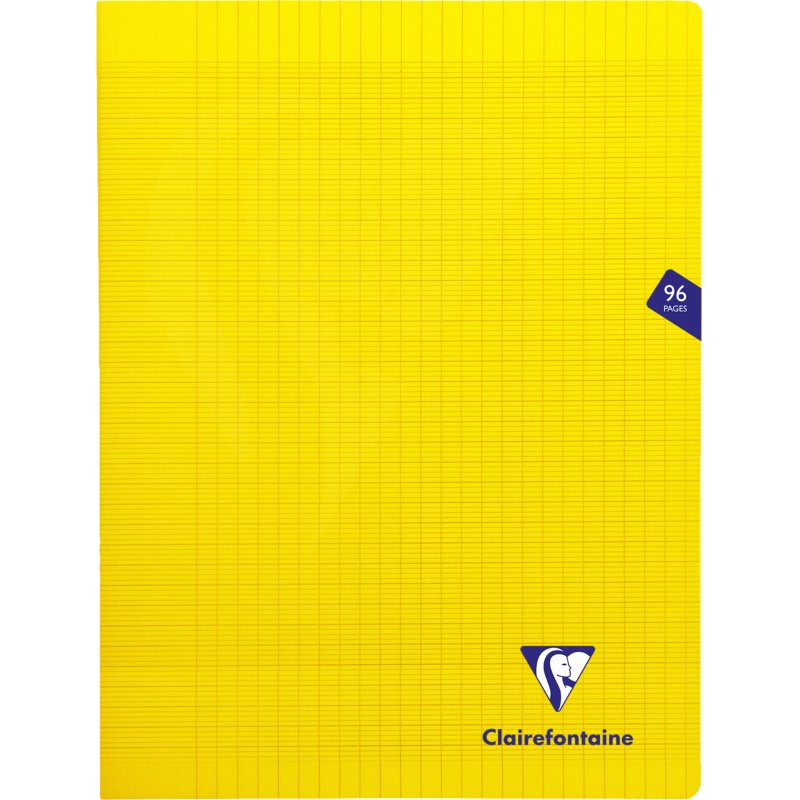 Cahier piqué Clairefontaine Mimesys 24 x 32 cm grands carreaux 140 pages  couleurs assorties