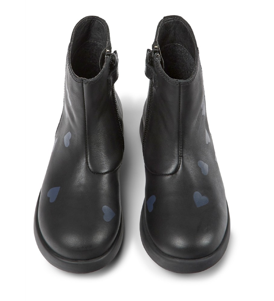 Botas de cano curto Camper Duet Twins em couro preto