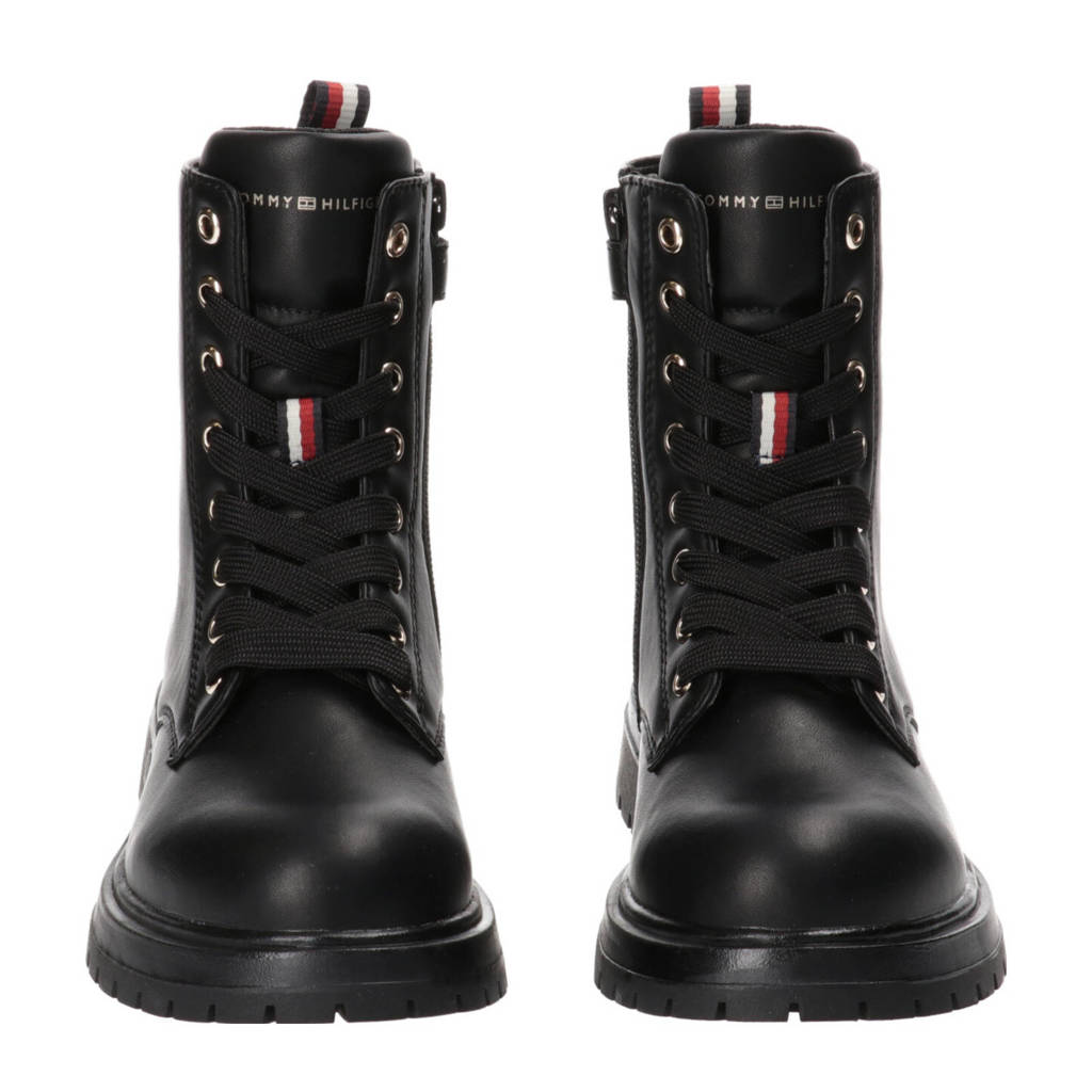 Tommy Hilfiger veterboots zwart