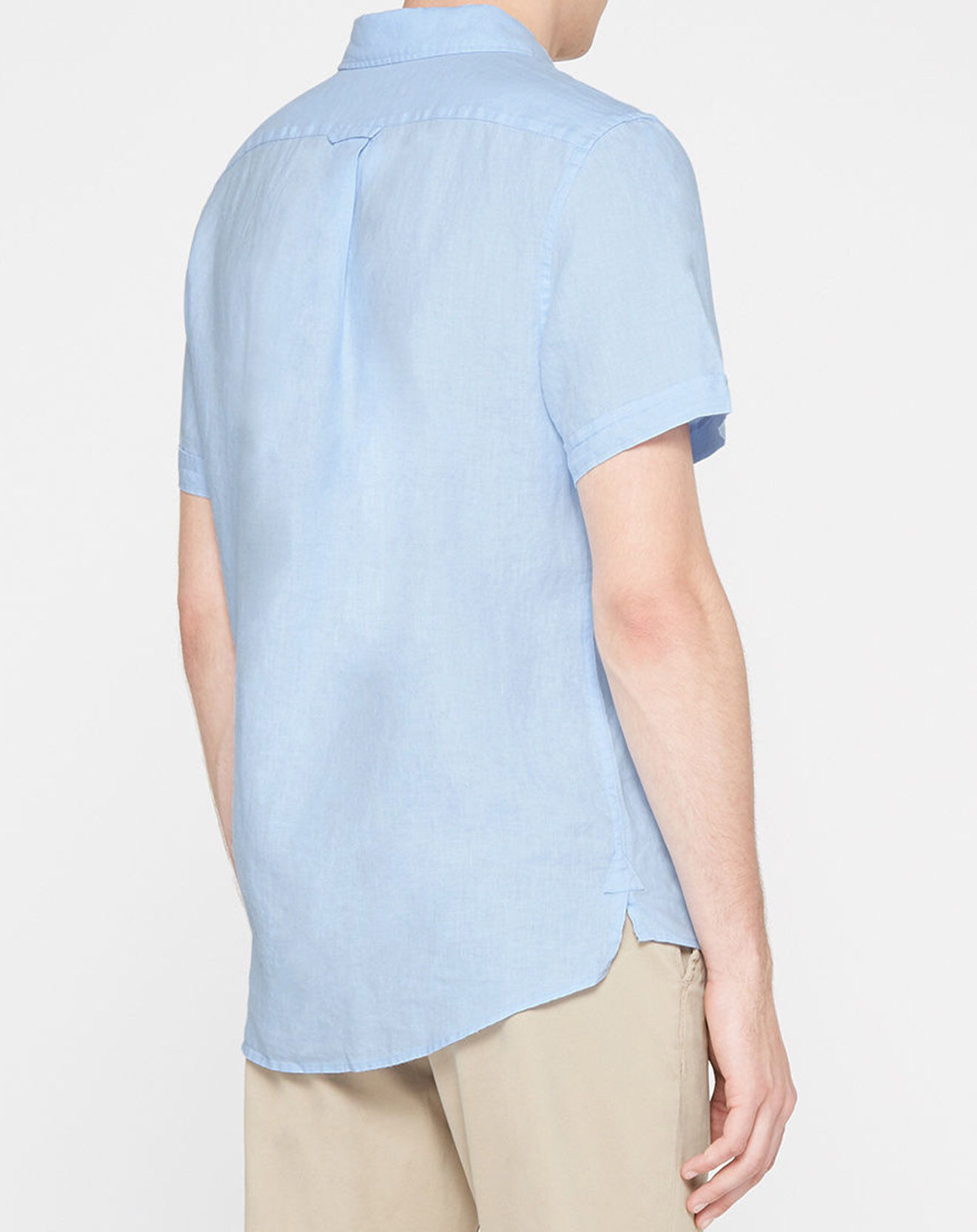 Scotch & Soda Chemise 100% Lin Regular Fit bleu ciel