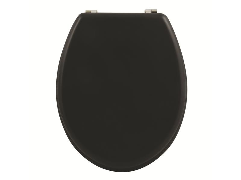 MSV Toilettensitz Schwarz matt WC-Sitz
