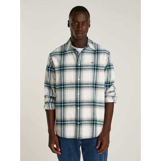 Tommy Jeans Check Flannel Skjorte, Ancient White Check, L