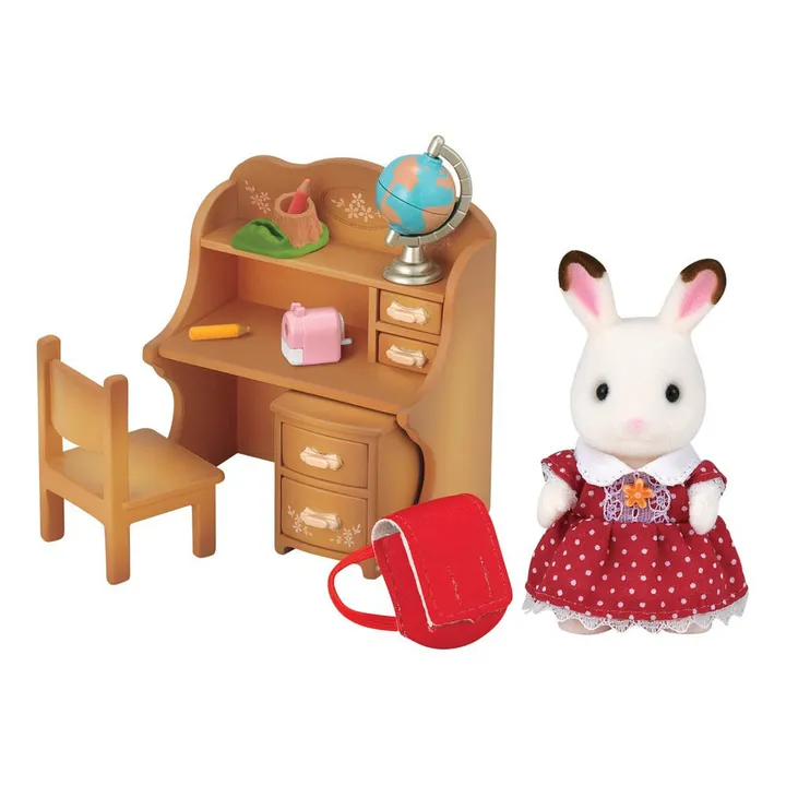 Sylvanian Families Fille Lapin Chocolat et Bureau