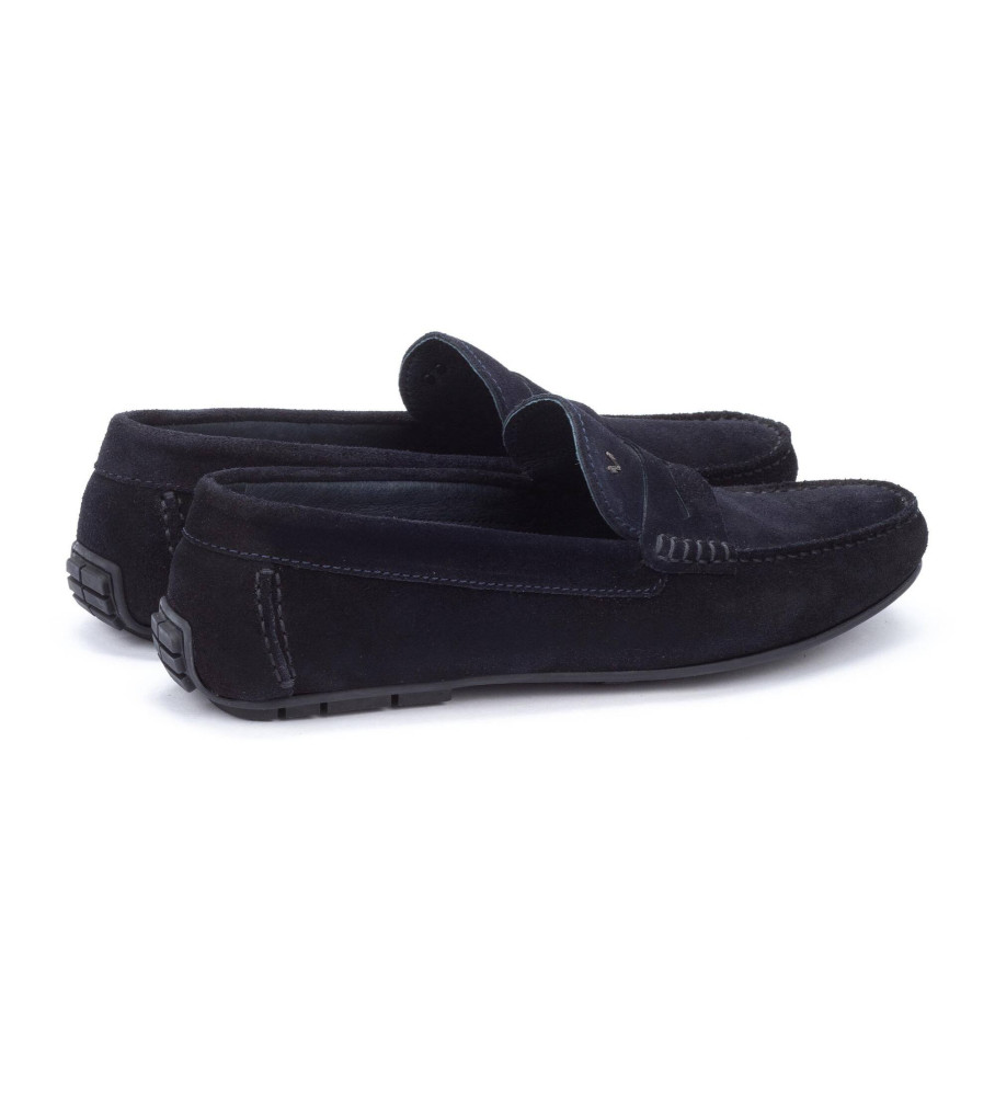 Mocassins Martinelli Pacific em couro azul-marinho
