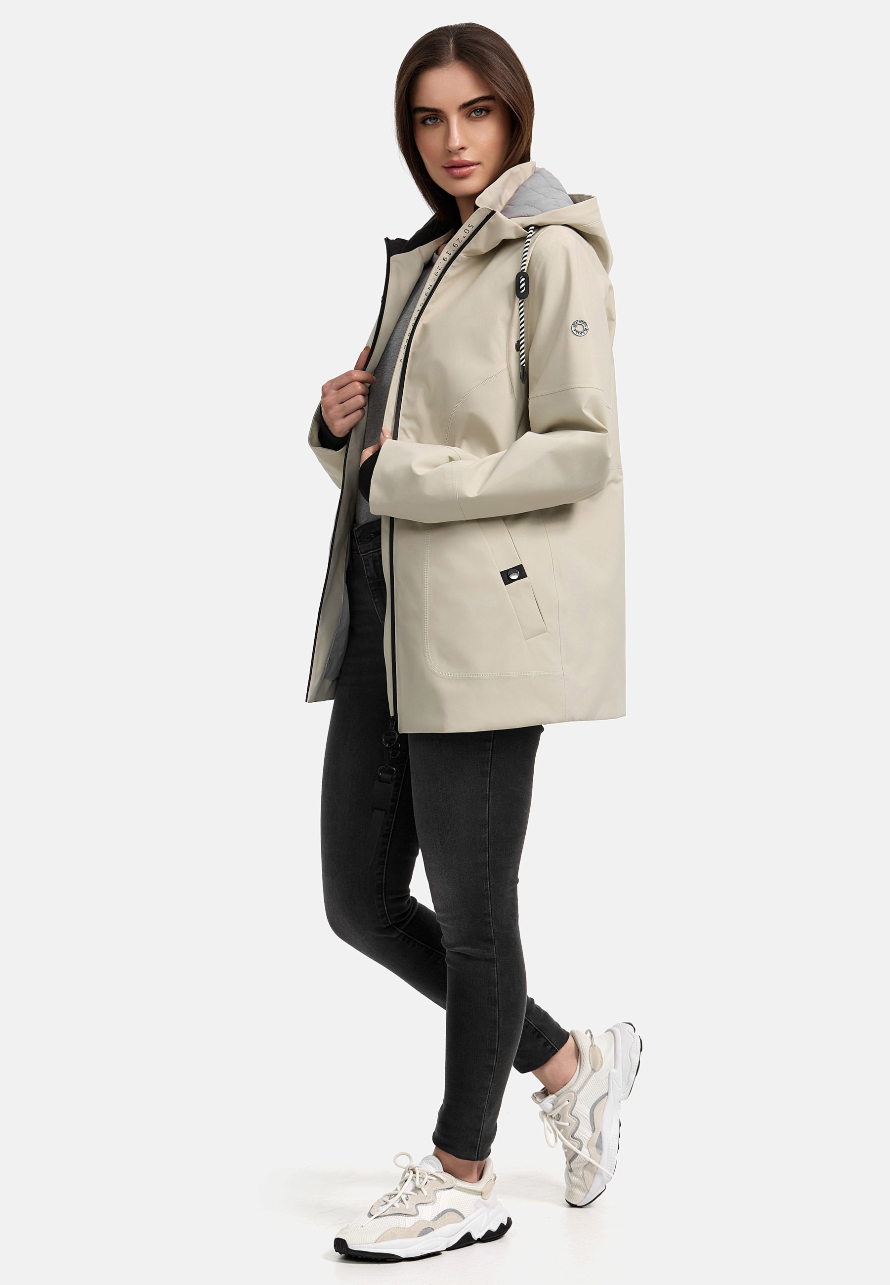 MANISA Regenjacke mit Kapuze mit abnehmbarer Kapuze
