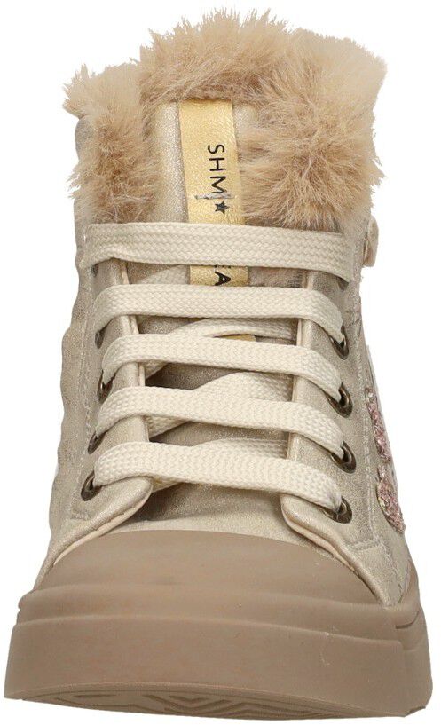 Shoesme Veterschoen hoog goudkleur