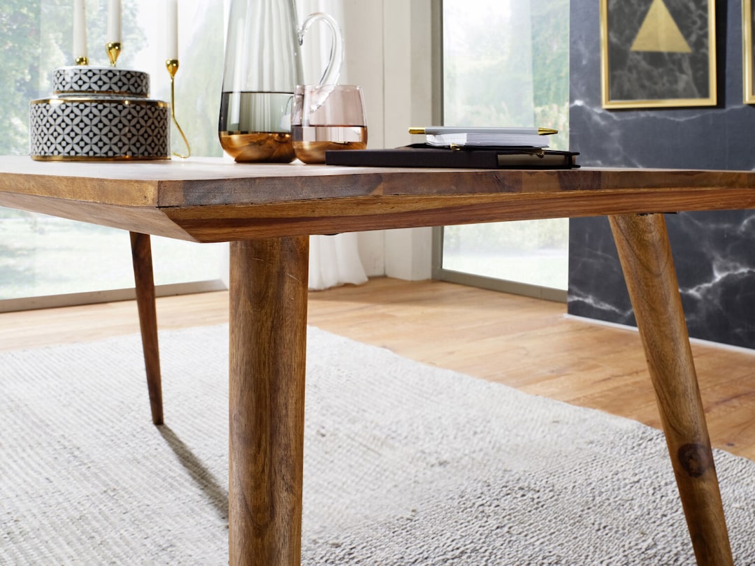 Esstisch 180 x 80 cm braun
