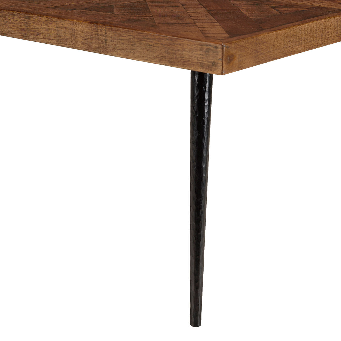 Macabane Table basse rectangle bois recyclé pieds métal Kiara bois - 135x70x40 cm