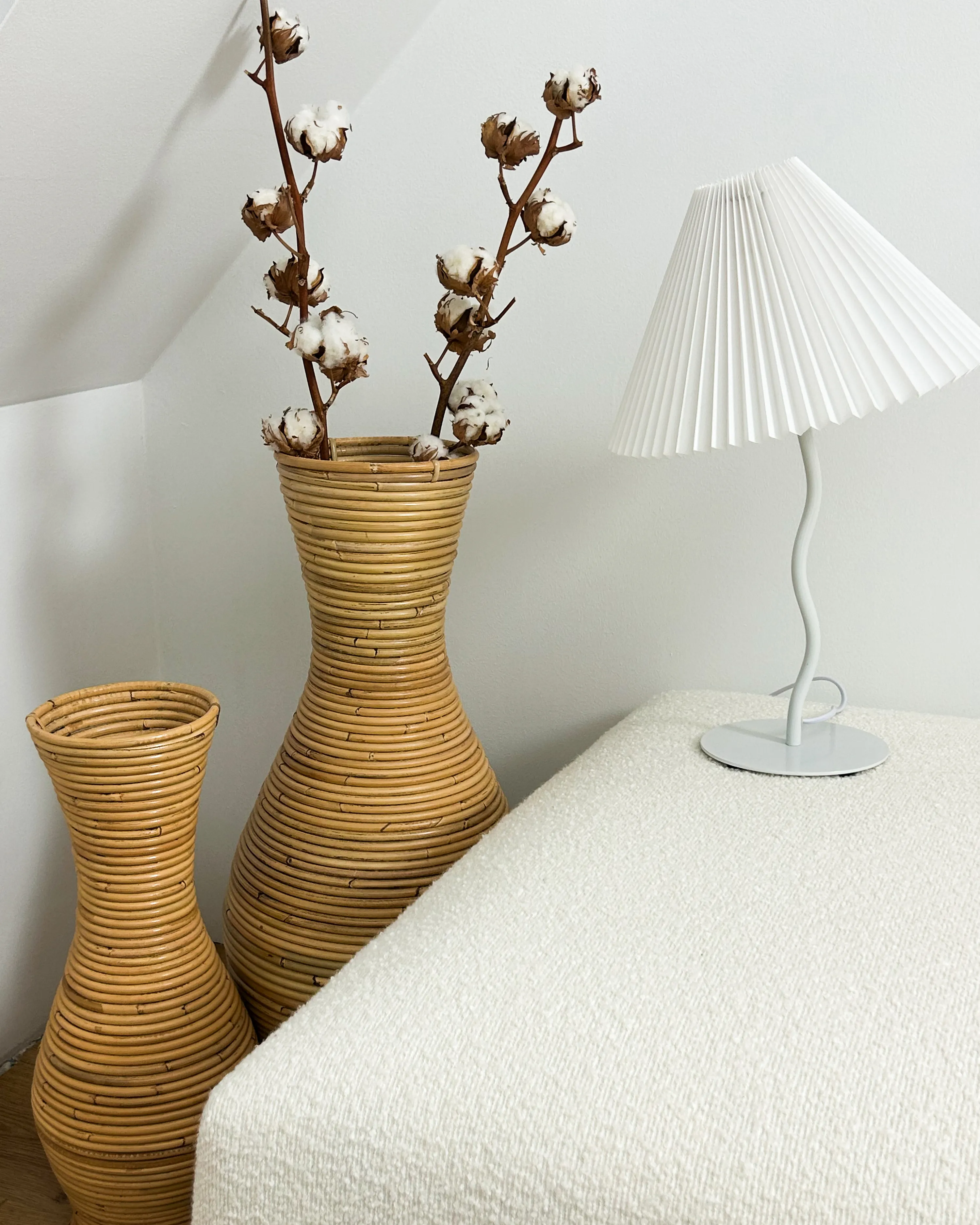 Decoratieve vaas TRINISA Rotan 50 cm Natuurlijk