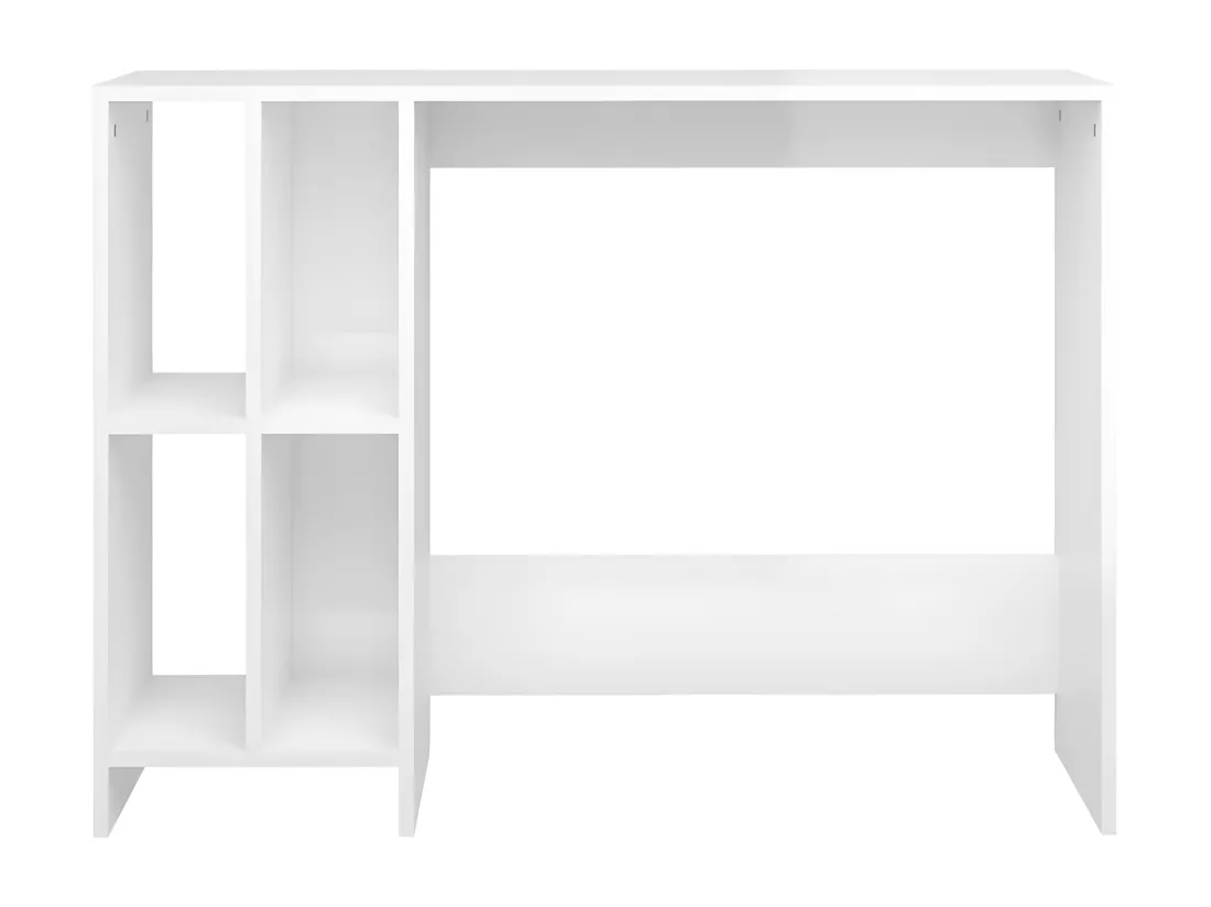 Bureau d'ordinateur portable Blanc brillant 102,5x35x75 cm