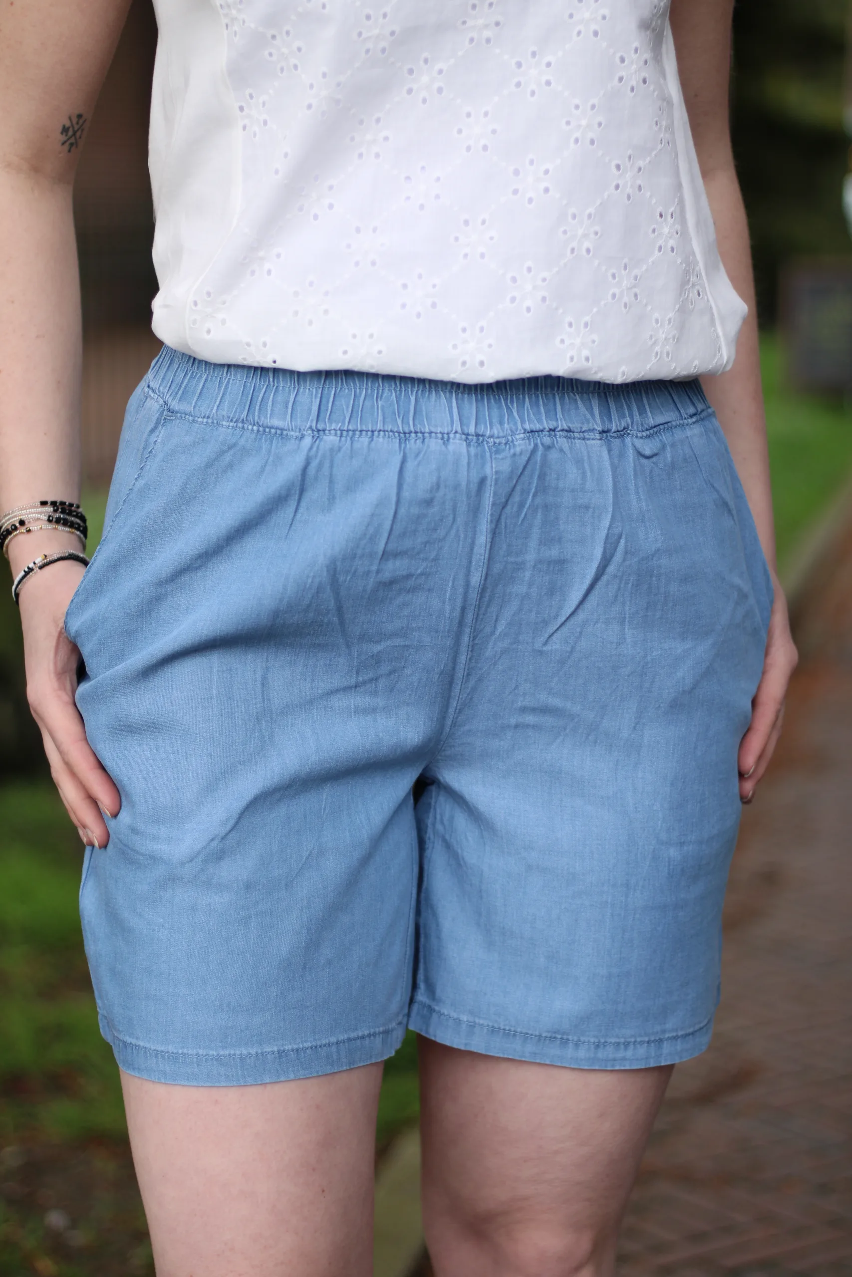 Culture - Aurelia Shorts - Light Blue Wash