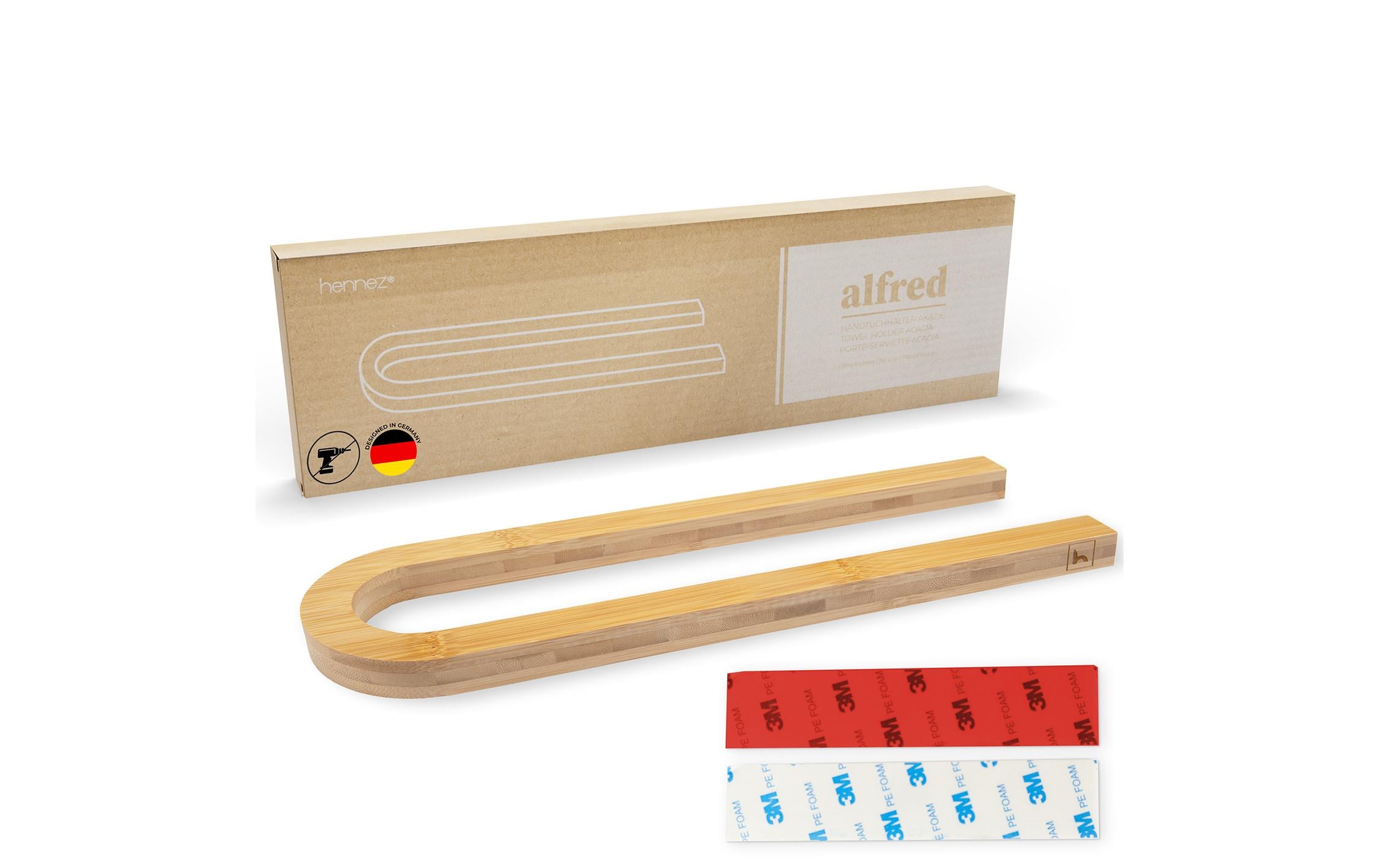 Handtuchhalter Alfred 35 x 10 cm, NaturalTuchhalter aus Bambus