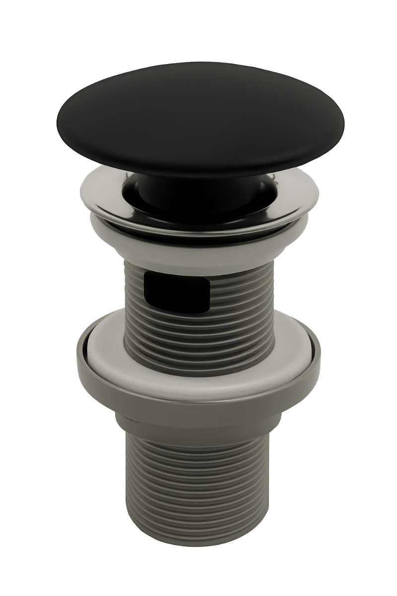 Isvea Universal keramische clickwaste met overloop mat zwart